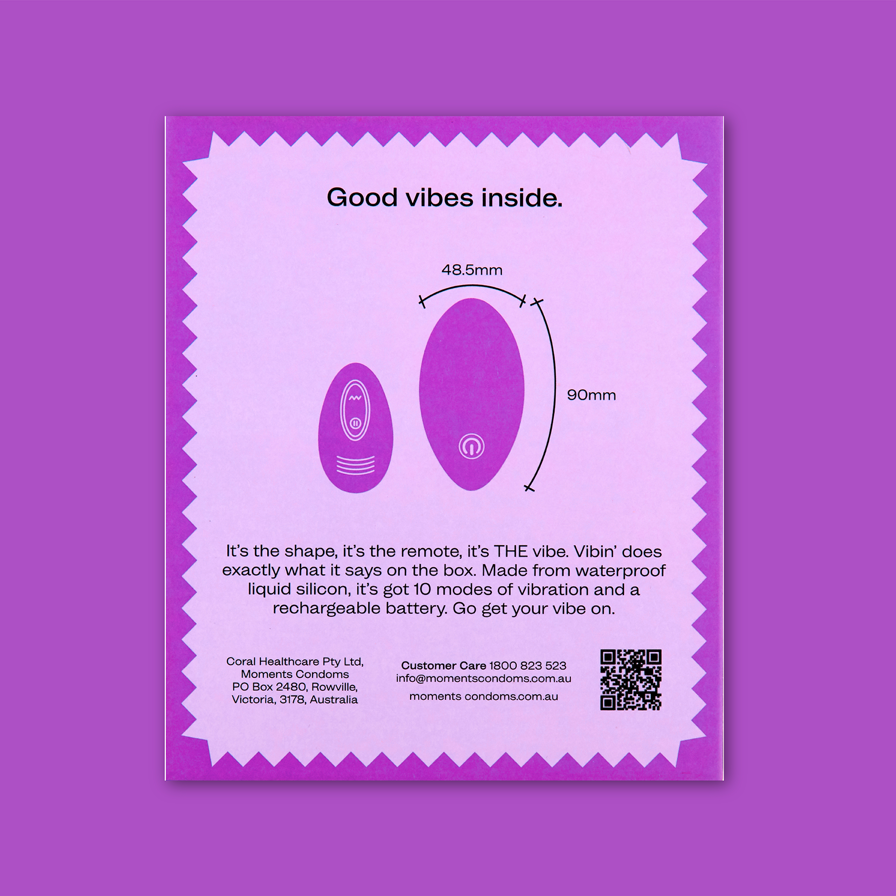 Vibin' promotional purple poster highlighting quality