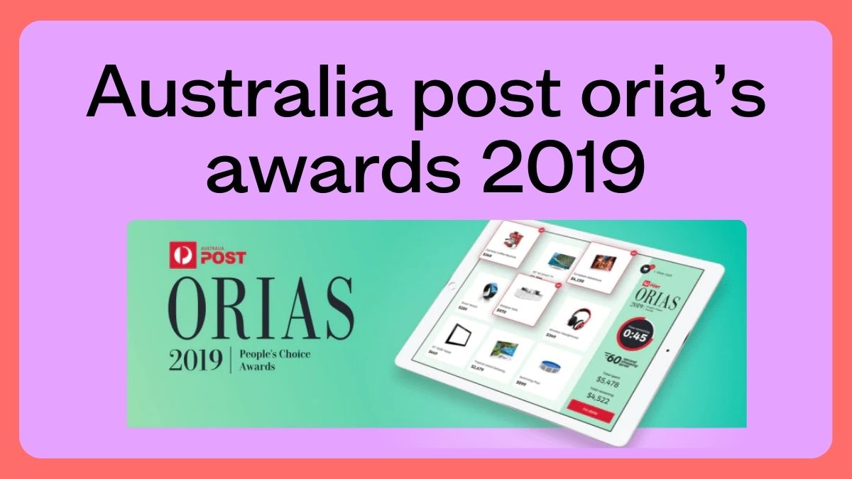 Media release – australia post oria’s awards 2019